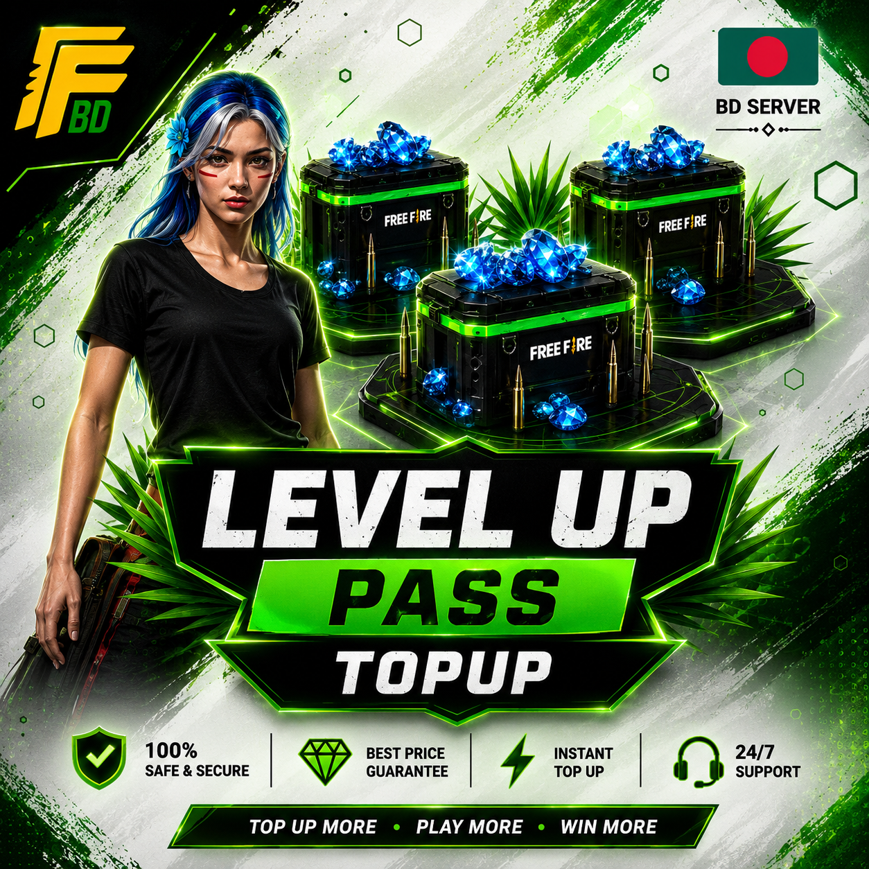 Level Up Pass top-up at FFIBD