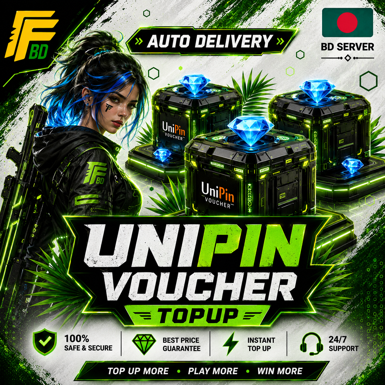 UniPin Vouchers top-up at FFIBD